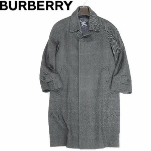 ヴィンテージ◆BURBERRYS バーバリー カシミヤ混 ウール ステンカラー コート グレー