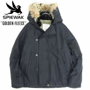 USA製◆SPIEWAK GOLDEN FLEECE スピワック ゴールデンフリース ATTACHED HOOD N-2B 中綿 フライト ジャケット 黒 ブラック 40