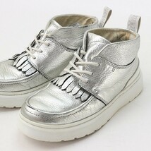 ◆Dr.Martens ドクターマーチン JEMIMA レザー キルトタン チャッカ ブーツ シルバー UK3_画像5