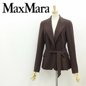  white tag *Max Mara Max Mara waist ribbon 1. jacket Brown 38
