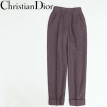 ヴィンテージ◆Christian Dior SPORTS クリスチャン ディオール スポーツ 千鳥柄 ウール タック パンツ M_画像1