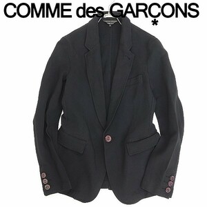 ◆COMME des GARCONS HOMME PLUS コムデギャルソン オム プリュス AD2012 ポリ縮絨 1釦 ジャケット 黒 ブラック M