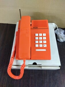 [ unused goods ] retro telephone machine Fujitsu telephone simple Hachioji receipt OK1121