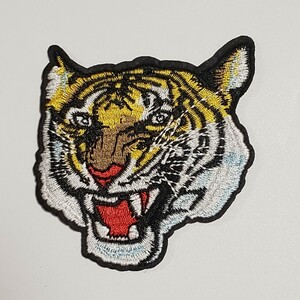 D-31【 アイロンワッペン 】 トラ 虎 TIGER タイガー プロレス アイロンワッペン 【 刺繍ワッペン 】