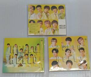 E02-1653 1円スタート 中古品 SnowMan CD HELLO HELLO 通常版（ＣＤ)+初回盤A(CD+DVD)+初回盤Ｂ(CD+DVD) 3点セット　スノーマン ※欠品あり