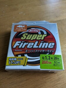 バークレー　スーパーファイヤーライン１．２号２０Ib PEグリーン２００メートル200m