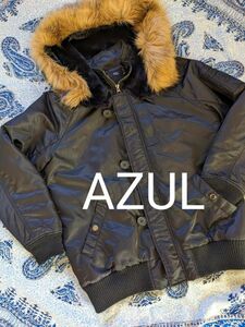 美品　ブルゾン　フードブルゾン　【AZUL】