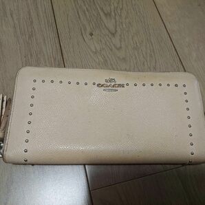 【中古】COACH スタッズ長財布