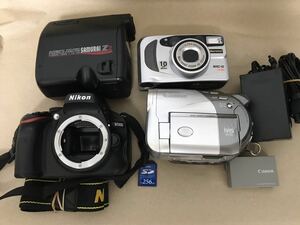 カメラ ビデオ セット　KYOCERA SAMURAI Z2 、 NIKON D5100 、 CANON IVIS DC50 、 MACROMAX MAC-10 Z3200 　ジャンク