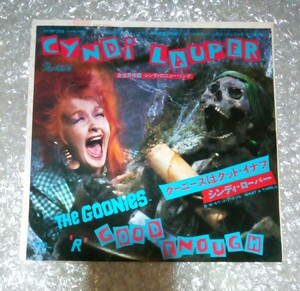 【シングルレコード】グーニーズはグッド・イナフ シンディローパー Cyndi Lauper - The Goonies 'R' Good Enough 1985年 EP 