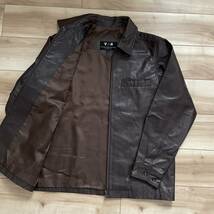 【送料無料】【貴重】VAN JAC ヴァンヂャケット レザー ジャケット 茶 M ブラウン VAN JACKET_画像3