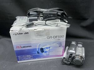 ▽Da右135▼100 Victor ビクター デジタルビデオカメラ GR-DF590 F1.2&×メガピクセル JVC 保管品