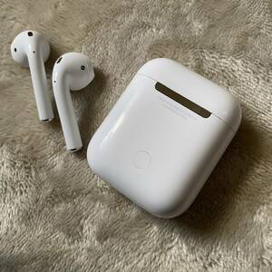 A-16/ Apple AirPods with Wireless Charging Case/ アップル エアーポッズ A1938 第2世代 ワイヤレスイヤホン（右：A2032 / 左：A2031)