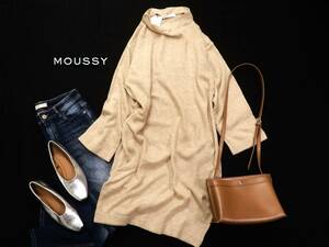 未使用 マウジー MOUSSY 大人可愛い☆ プルオーバー ニットワンピース Free