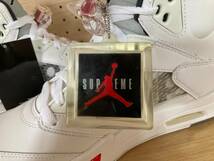 Supreme NIKE AIR JORDAN 4 RETRO US9.5 27.5cm WHITE_画像8