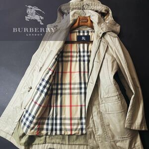 d2 水鳥天然ダウン仕様定価15万●超美品BURBERRY LONDON●肉厚極暖ライナー●高級ダウン90%ジャケットコート●メンズ　バーバリーコート　