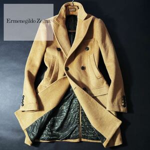 e19【圧倒的高級感!!】定価15万●未使用品級●幻のカシミヤErmenegildo Zegna●最高級チェスターコート●メンズ　ゼニア　コート　極暖