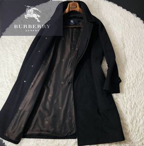 e2 圧倒的存在感!!定価30万●超美品BURBERRY LONDON●幻のカシミヤ60%●高級ステンカラーコート●メンズ　バーバリーコート　比翼仕立て 