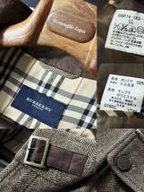 幻のカシミヤ!!定価24万●超美品BURBERRY コートカバー●高級カシミヤ100%●高級トレンチジャケットコート●メンズ　バーバリーコート　XL_画像10