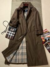 e14 光沢感〜定価15万●超美品　英国王室御用達!!BURBERRY LONDON●高級トレンチコート　ノバチェック　バーバリーコート　レディース　11 _画像2