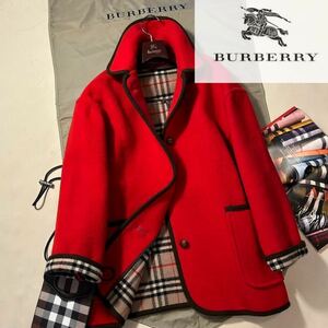 e9ビックシルエット!!参考価格15万●超美品BURBERRY ★ダッフルコート★speciality duffle●バーバリーコート　レディース イギリス製