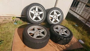 マツダ FD3S RX-7 純正 後期 16インチ ホイール 8J+50 PCD114.3-5H タイヤ付き 4本セット