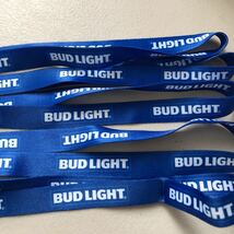 Budweiser BUD LIGHT バドワイザーバドライト　ストラップ5個&リストバンド5個セット_画像3