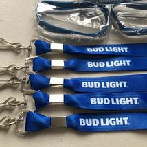 Budweiser BUD LIGHT バドワイザーバドライト　ストラップ5個&リストバンド5個セット_画像2