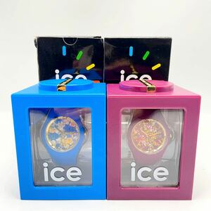 【新品未使用】 ice watch アイス ウォッチ 腕時計 2点まとめ売り アイスフラワー クオーツ ユニセックス 箱付 タグ付