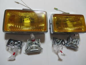 フォグランプ ハロゲン 角型 156 本体 2個 小糸製作所 KOITO 12V 55W halogen fog lamp 旧車 117クーペ ミニ mini VWZ ワーゲン coupe 昭和