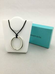 TIFFANY&Co.　ティファニー　ラージセビアナ　シルクコード　ネックレス　シルバー　アクセサリー　925【C116357】