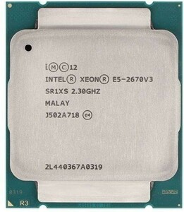 2個セット Intel Xeon E5-2670 v3 SR1XS 12C 2.3GHz 30MB 120W LGA2011-3 DDR4-2133
