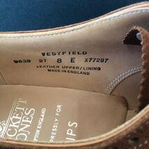 【未使用品】Crockett&Jones クロケット＆ジョーンズ WESTFIELD ウェストフィールド レザーシューズ 8E 26.5cm タバコブラウン SHIPS_画像6