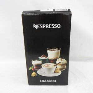 【未使用品】Nespresso ネスプレッソ ミルク加熱泡立て器 エアロチーノ3 ブラック 3594-JP ※箱ダメージ有 11427483 1119