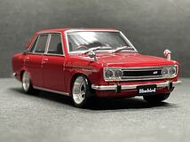 1/43 DATSUN/ダットサン ブルーバード 1600SSS P510 深リムホイール 車高短 旧車_画像2