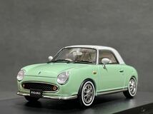 1/43 NISSAN フィガロ メッキホイール/ホワイトリボンタイヤ仕様 _画像1