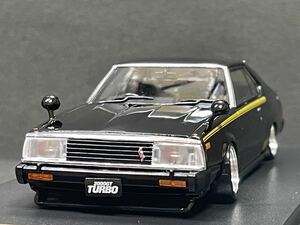 極上品 国産名車プレミアムコレクション 1/43 NISSAN スカイラインHT2000 KHGC211 ジャパン チンスポ付き 深リムホイール 車高短 旧車