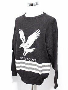 LYLE＆SCOTT ライルアンドスコット ロゴ クルー ニットセーター L