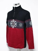 EDDIE BAUER エディバウアー ノルディック 雪結晶 ハーフジップ ニットセーター S_画像1