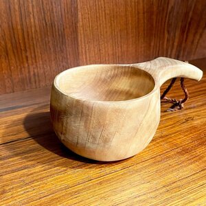 ◇ コイヴマー KOIVUMAA ククサ KUKSA マグカップ レザーストラップ付き 白樺 ナチュラル 北欧 フィンランド