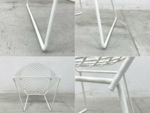 〓 ノル Knoll ノール ダイアモンド チェア Diamond Chair ラウンジチェア ホワイト ワイヤーチェア ハリーベルトイヤ Harry Bertoia_画像8