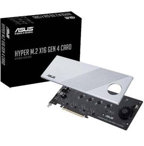 ASUS 最大4台 PCIE 4.0 M.2ドライブ を サポート する 拡張カード HYPER M.2 X16 GEN 4 Card