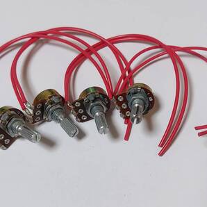 汎用ボリューム 小型(φ16)配線加工済み 10KB-2個/1KB-1個/50KB-1個の合計4個 線約15cm(2端子のみ配線)可変抵抗 ジャンク扱