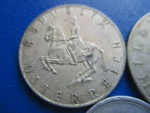 オーストリア★Oesterreich★銀貨２枚★５、10 シリング銀貨★1958、1961年★ASW= 8g_画像2
