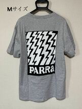 【国内正規/M】PARRA グレーTシャツ バイパラtee ゼブラ_画像1