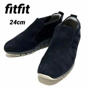 フィットフィット　fitfit（24） ストレッチスニーカー　スエード　外反母趾