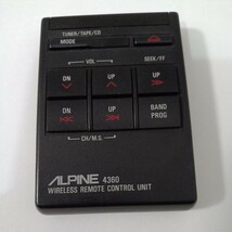 【中古品】ALPINE 4360 Wireless remote Control Unit/リモコン_画像2