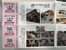 最新　京王電鉄　株主優待　京王高尾山温泉 極楽湯＋猿園・野草園＋京王れーるランド＋京王あそびの森HUGHUG＋百草園 入館券２枚ずつ等_画像2