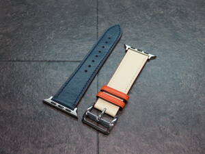 Apple Watch/ Apple watch * leather band strap * navy / ivory [ all series correspondence ] note : Hermes is not 