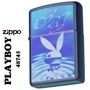 zippo(ジッポーライター) PLAYBOY プレイボーイ　ネイビーマット　2023秋冬モデル 48745【ネコポス可】